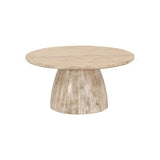 Truffle Sustainable Wood Round Coffee Table-Coffee Tables-LH Imports-LOOMLAN