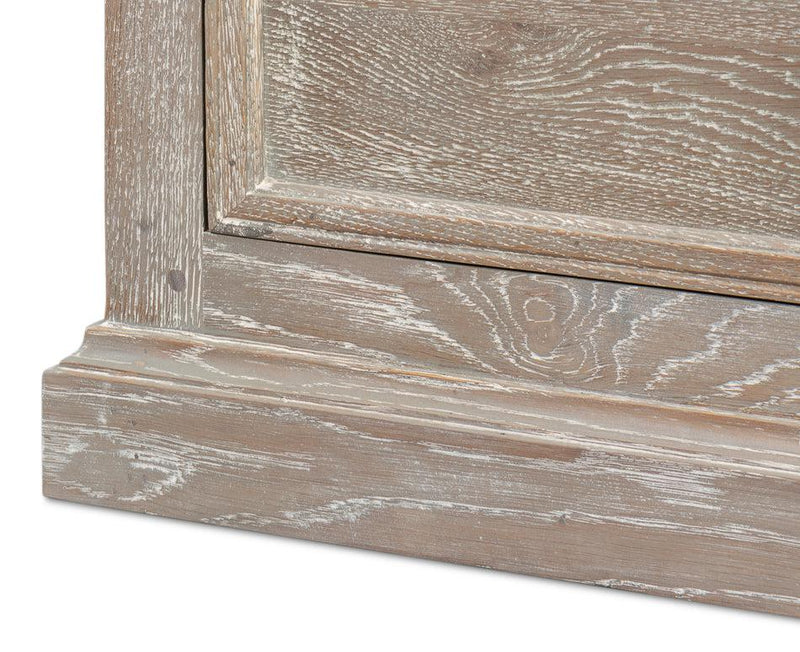 Tucker Equestrian Credenza Cabinet for Living Room Grey-Sideboards-Sarreid-LOOMLAN