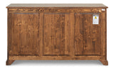 Tucker Equestrian Credenza Cabinet for Living Room Grey-Sideboards-Sarreid-LOOMLAN