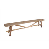 Tucker Natural Wooden Outdoor Bench-Dining Benches-Artesia-105" W-LOOMLAN