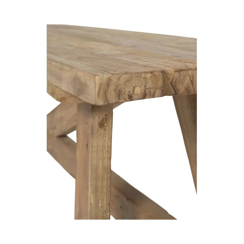 Tucker Natural Wooden Outdoor Bench-Dining Benches-Artesia-LOOMLAN