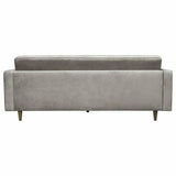 Tufted Sofa in Champagne Grey Velvet with -2 Bolster Pillows Sofas & Loveseats LOOMLAN By Diamond Sofa