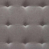 Tufted Wing Eastern King Bed in Light Grey