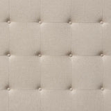 Tufted Wing Eastern King Bed in Sand Button Tufted Fabric Beds LOOMLAN By Diamond Sofa