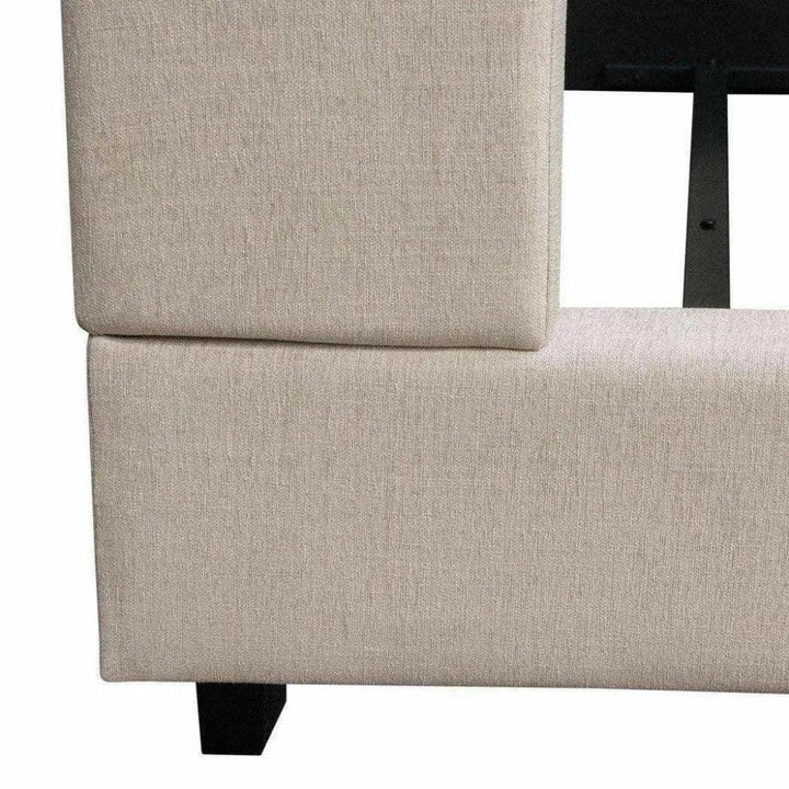 Tufted Wingback Low Profile Bed Frame - LOOMLAN - Diamond Sofa - Beds