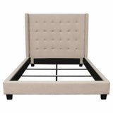 Tufted Wingback Low Profile Bed Frame-Beds-Diamond Sofa-LOOMLAN