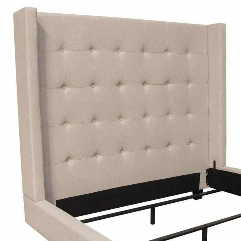 Tufted Wingback Low Profile Bed Frame-Beds-Diamond Sofa-LOOMLAN