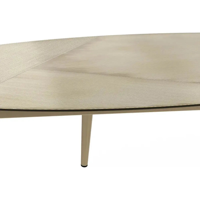 Tuner Iron Topped Oval Coffee Table