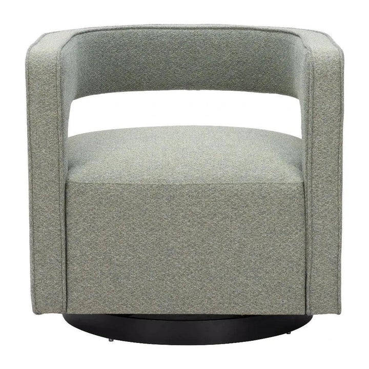 Turku Sage Green Swivel Arm Chair - LOOMLAN - Zuo Modern - Accent Chairs