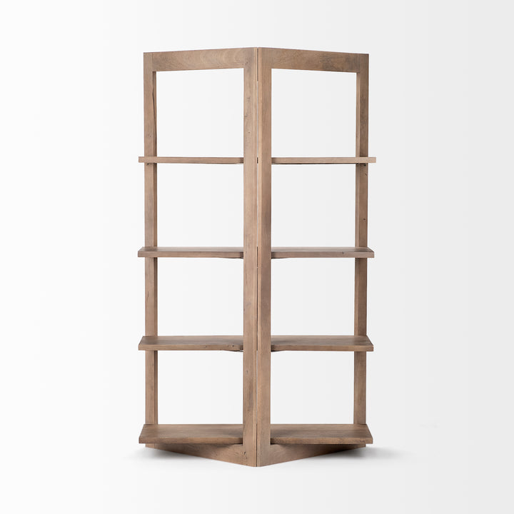 Turnbull Wooden Four Shelf Shelving Unit-Etageres-Mercana-LOOMLAN