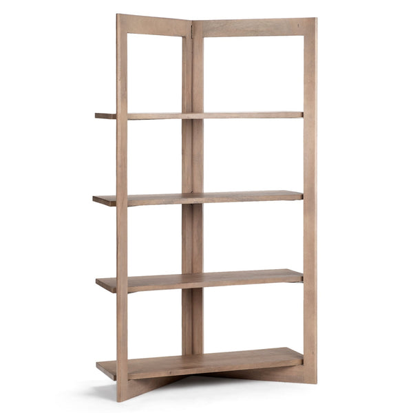 Turnbull Wooden Four Shelf Shelving Unit-Etageres-Mercana-LOOMLAN