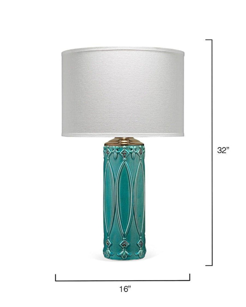 Turquoise Ceramic Tabitha Table Lamp Table Lamps LOOMLAN By Jamie Young