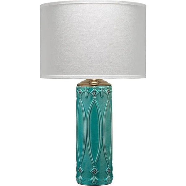 Turquoise Ceramic Tabitha Table Lamp - LOOMLAN - Jamie Young - Table Lamps