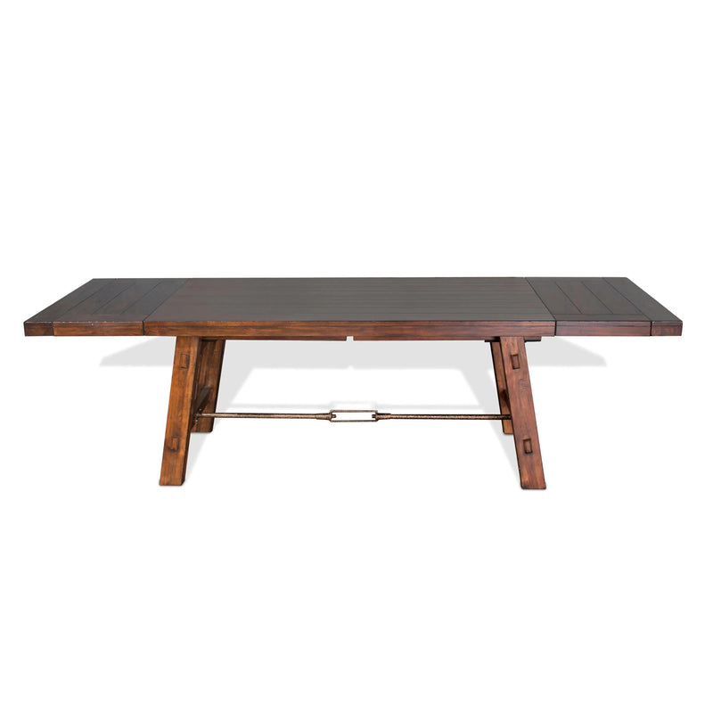 72 -106" Rustic Solid Wood Extendable Dining Table with 2 Leaves