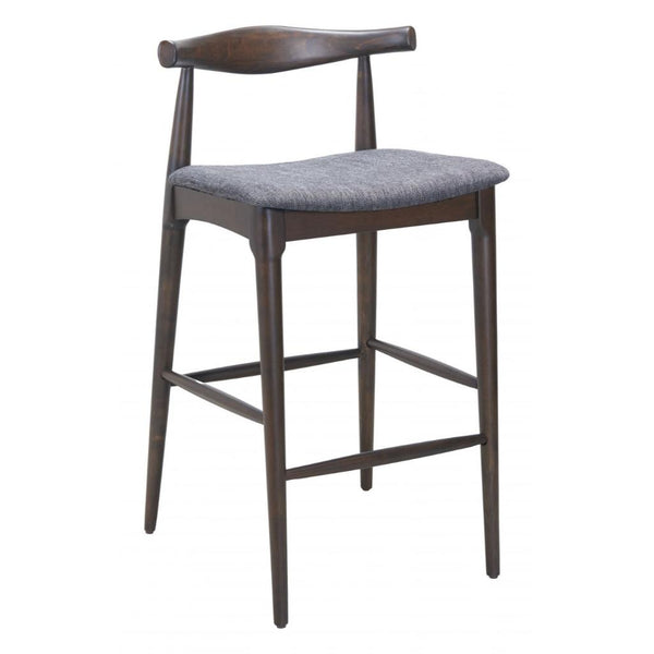 Tuzka Grey Fabric Barstool 2PC