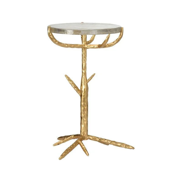 Twig Textured Tripod Based Round Side Table - LOOMLAN - Chelsea House - Side Tables