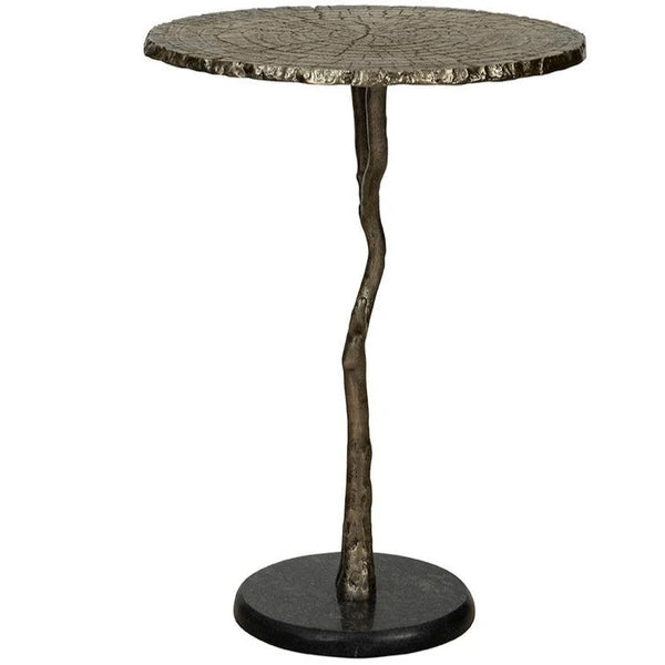 Twigs Granite Topped Ruund End Table