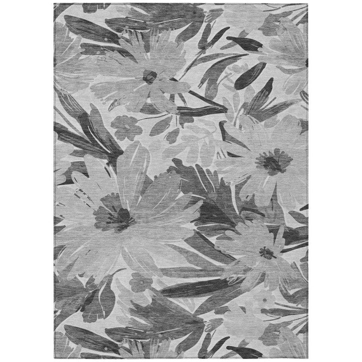 Twillith Gray Washable Indoor - Outdoor Rug - LOOMLAN - LOOMLAN Rugs - Outdoor Rugs