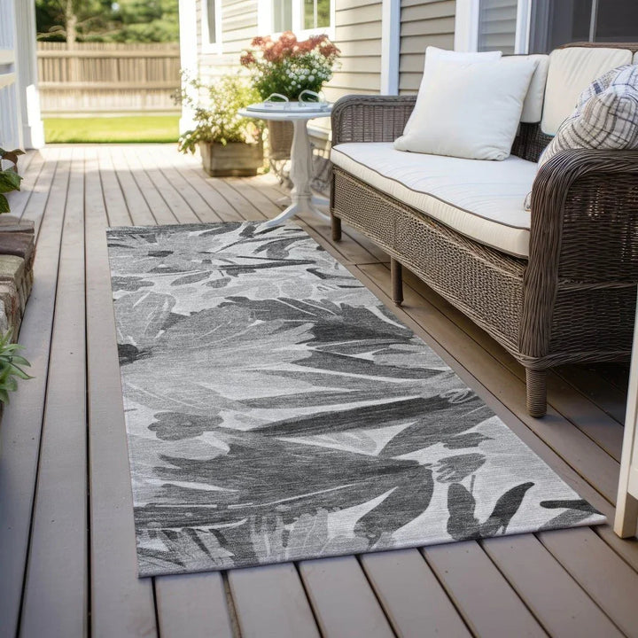 Twillith Gray Washable Indoor - Outdoor Rug - LOOMLAN - LOOMLAN Rugs - Outdoor Rugs