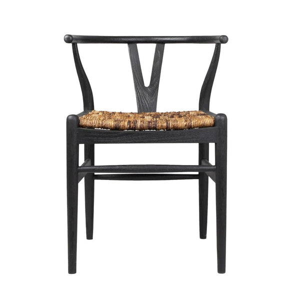 Twin Chair Charcoal Wood Seat Over Solid Wood Base Armless Dining Chairs LOOMLAN By LHIMPORTS