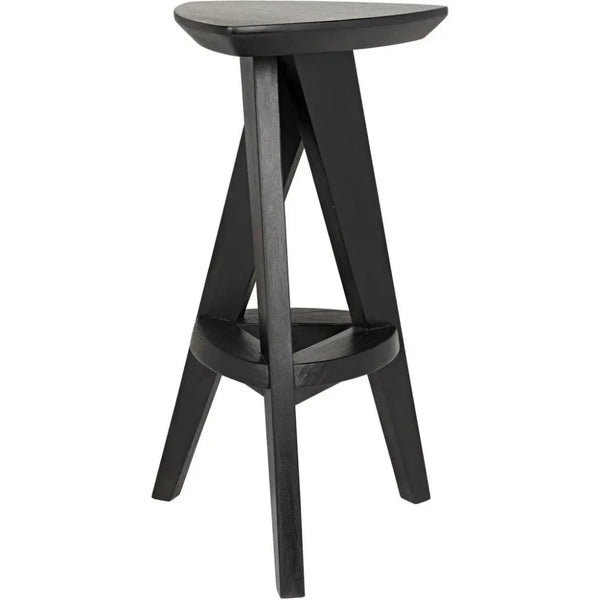 Twist Design Wooden Counter Stool
