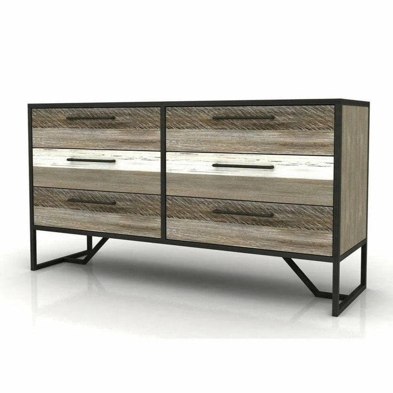 Two-Tone Brown Metro Havana 6 Drawer Dresser