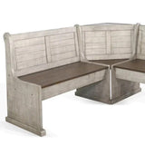 Two Tone Grey Corner Table Breakfast Nook Set Storage