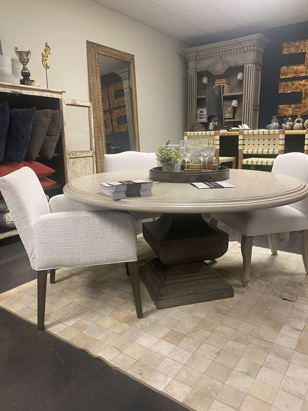 Two Tone Round Dining Table Parma 60X60-Dining Tables-Peninsula Home-LOOMLAN