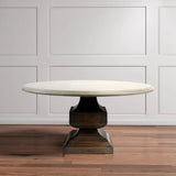 Two Tone Round Dining Table Parma 60X60