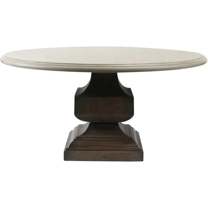 Two Tone Round Dining Table Parma 60X60-Dining Tables-Peninsula Home-LOOMLAN