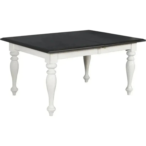 Two Tone White Extendable Dining Table-Dining Tables-Sunny D-LOOMLAN