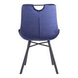 Tyler Dining Chair (Set of 2) Blue Dining Chairs LOOMLAN By Zuo Modern