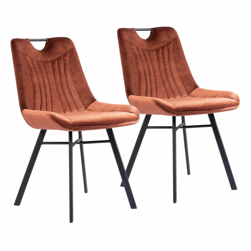 Tyler Dining Chair (Set of 2) Brown Dining Chairs LOOMLAN By Zuo Modern