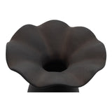 Ruffle 16In Terracotta Black Decorative Vessel