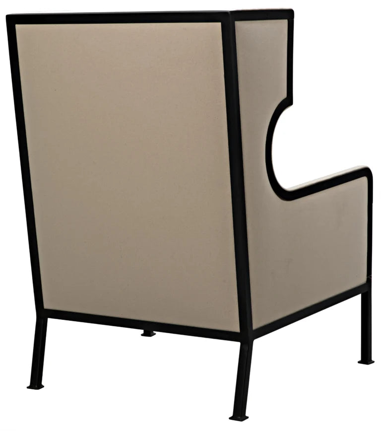 Franz Steel Framed Fabric Upholstered Armchair