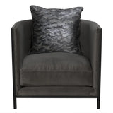 Sandra Steel Frame Fabric Upholstered Armchair