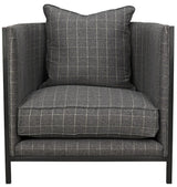 Sandra Steel Frame Fabric Upholstered Armchair