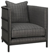 Sandra Steel Frame Fabric Upholstered Armchair