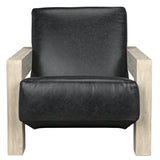 Luther Leather Upholstered Luxurious Armchair