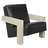 Luther Leather Upholstered Luxurious Armchair