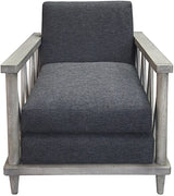 Bridge Fabric Upholstered Stylish Armchair