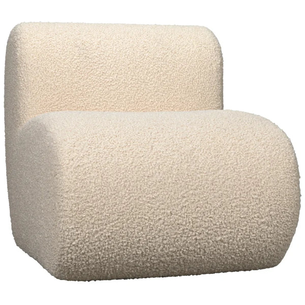 Marshmallow Fabric Upholstered Comfortable Armless Chair