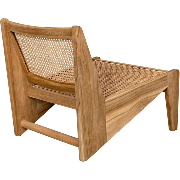 Udine Chair With Caning, Teak - LOOMLAN - Noir - Accent Chairs