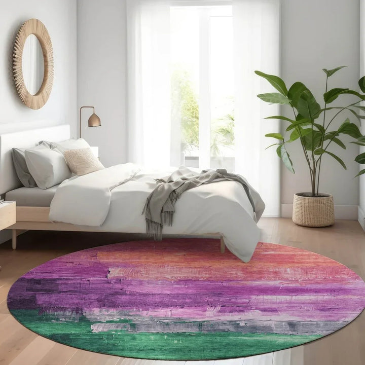 Umberelle Purple Washable Indoor - Outdoor Rug - LOOMLAN - LOOMLAN Rugs - Outdoor Rugs