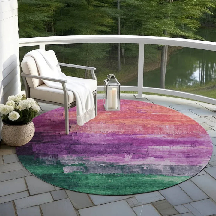 Umberelle Purple Washable Indoor - Outdoor Rug - LOOMLAN - LOOMLAN Rugs - Outdoor Rugs