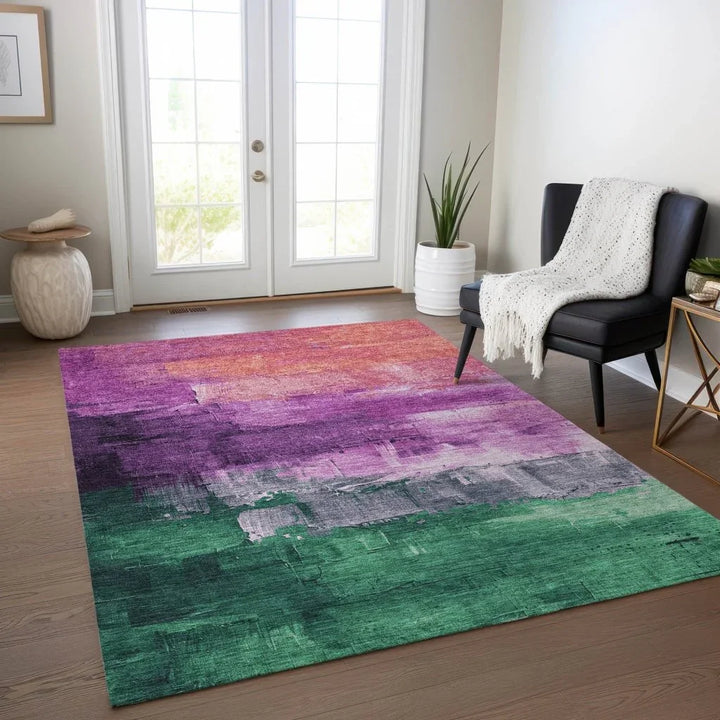Umberelle Purple Washable Indoor - Outdoor Rug - LOOMLAN - LOOMLAN Rugs - Outdoor Rugs