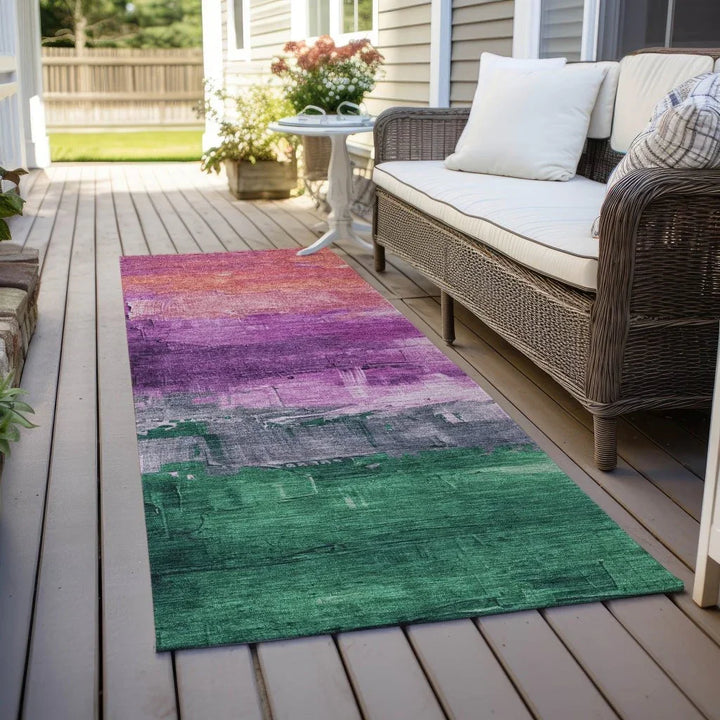 Umberelle Purple Washable Indoor - Outdoor Rug - LOOMLAN - LOOMLAN Rugs - Outdoor Rugs
