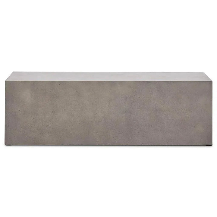Una Concrete Outdoor Dark Grey Bench-Outdoor Benches-Urbia-LOOMLAN