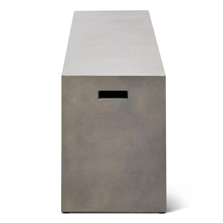 Una Concrete Outdoor Dark Grey Bench-Outdoor Benches-Urbia-LOOMLAN