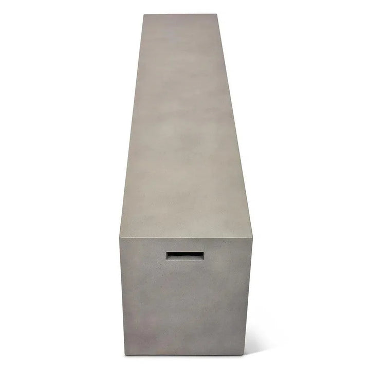 Una Concrete Outdoor Dark Grey Bench-Outdoor Benches-Urbia-LOOMLAN